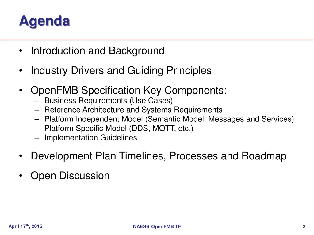 agenda