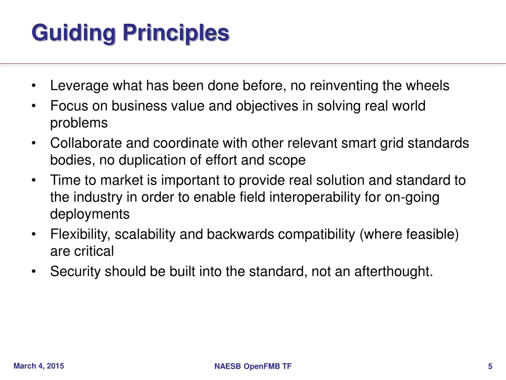 guiding principles