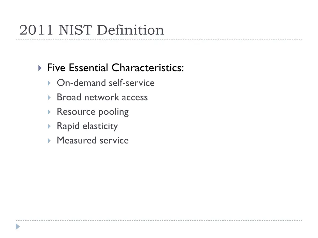 2011 nist definition