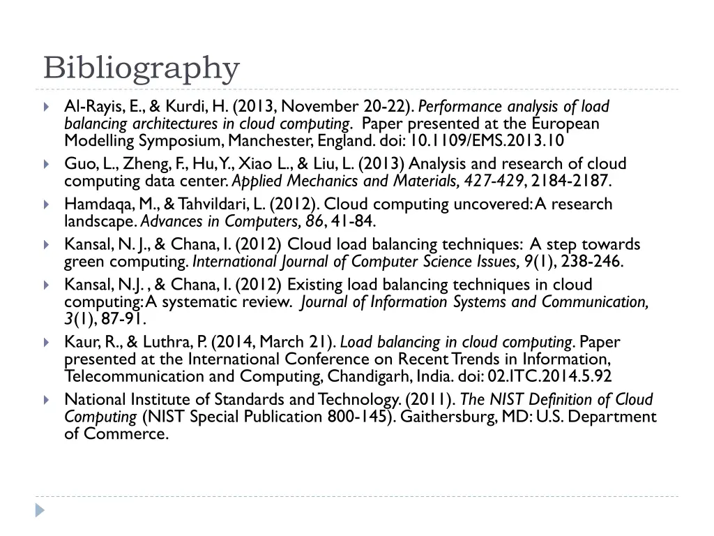 bibliography