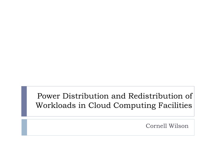 power distribution and redistribution