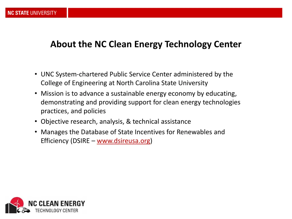 about the nc clean energy technology center