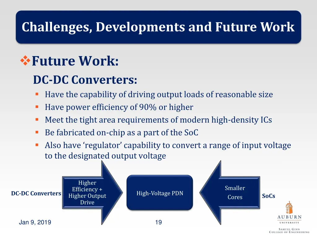 challenges developments and future work