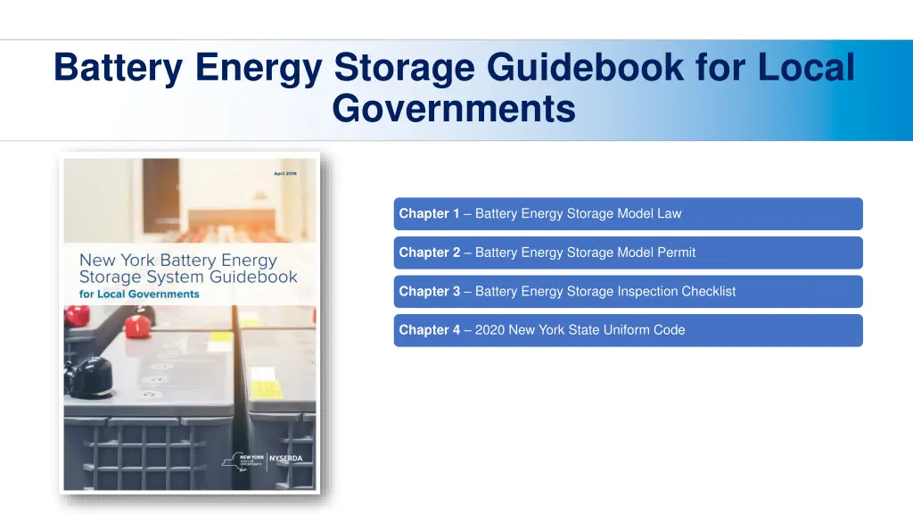 battery energy storage guidebook for local