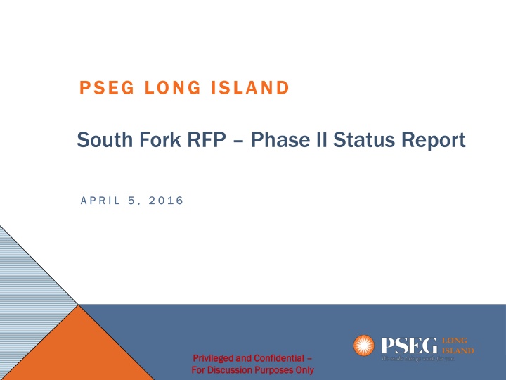 south fork rfp phase ii status report