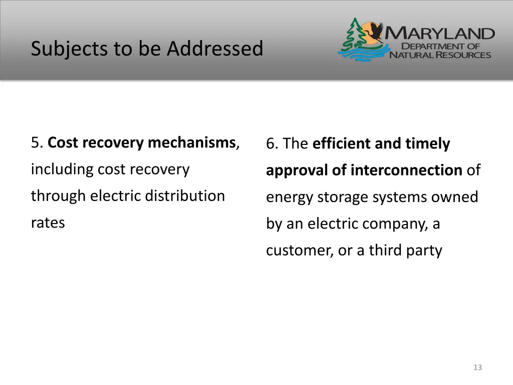 subjects to be addressed 2