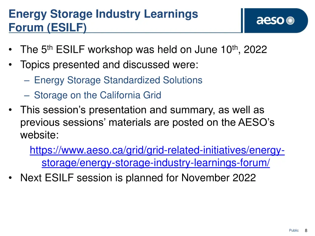 energy storage industry learnings forum esilf