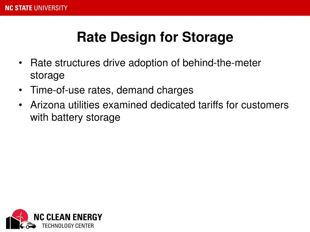 rate design for storage