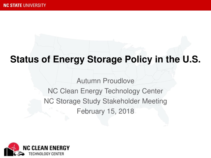 status of energy storage policy in the u s