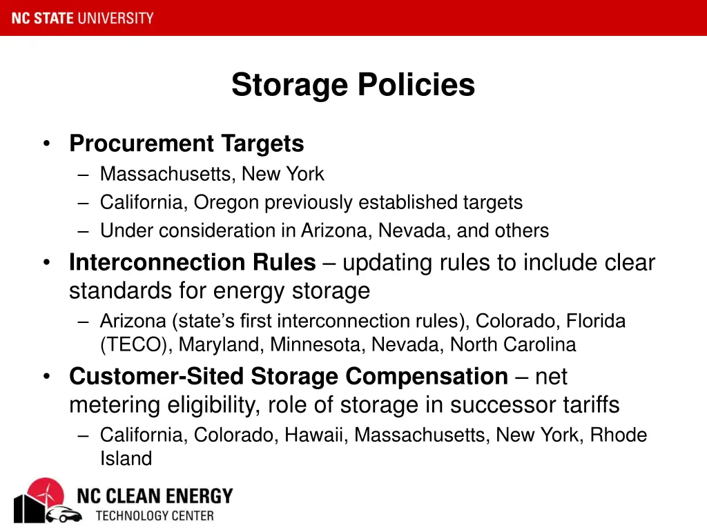storage policies