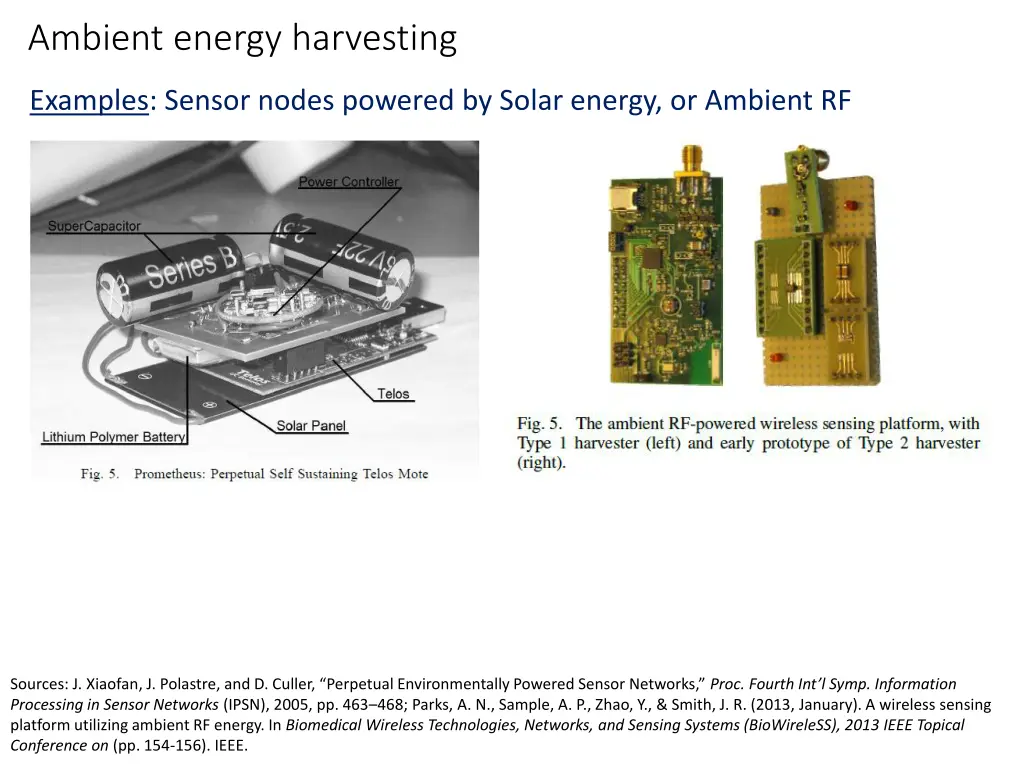 ambient energy harvesting