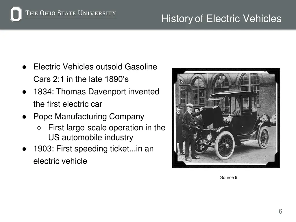 historyof electric vehicles