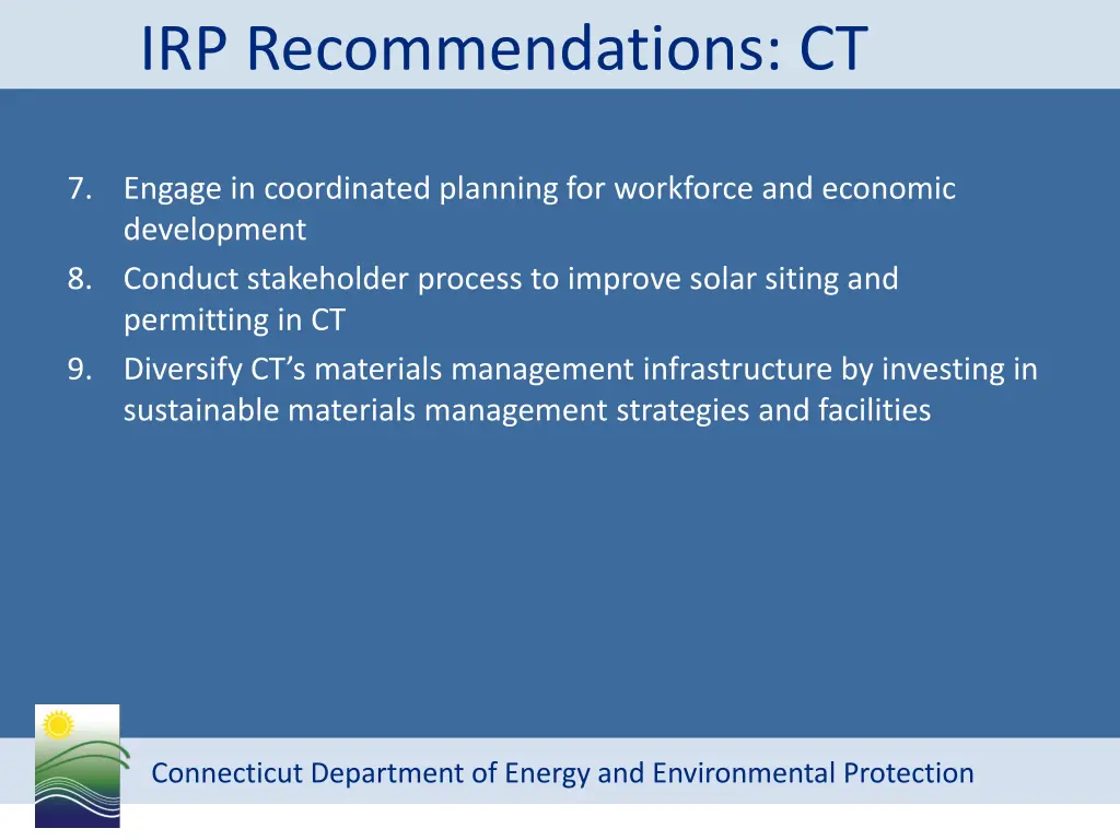 irp recommendations ct 1