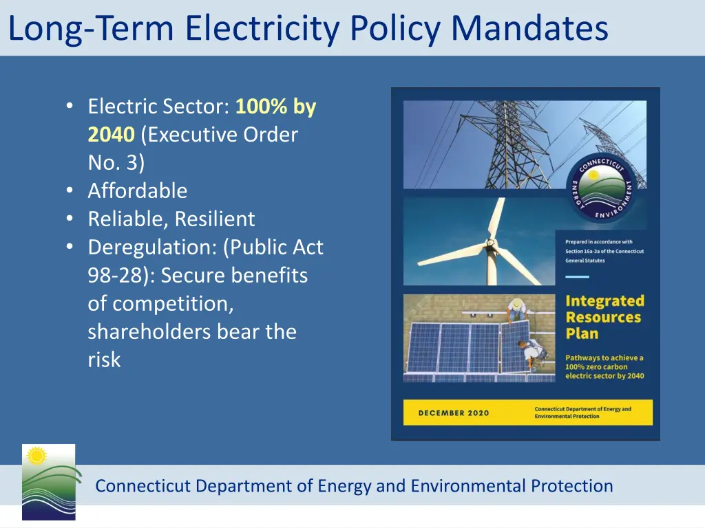 long term electricity policy mandates