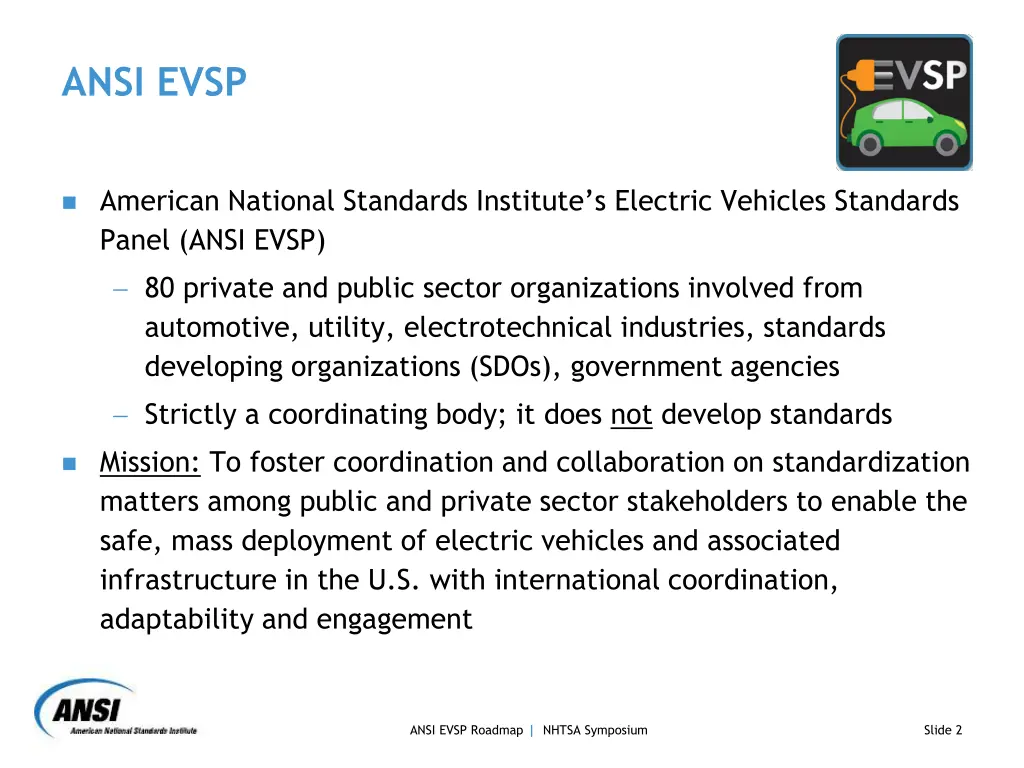 ansi evsp