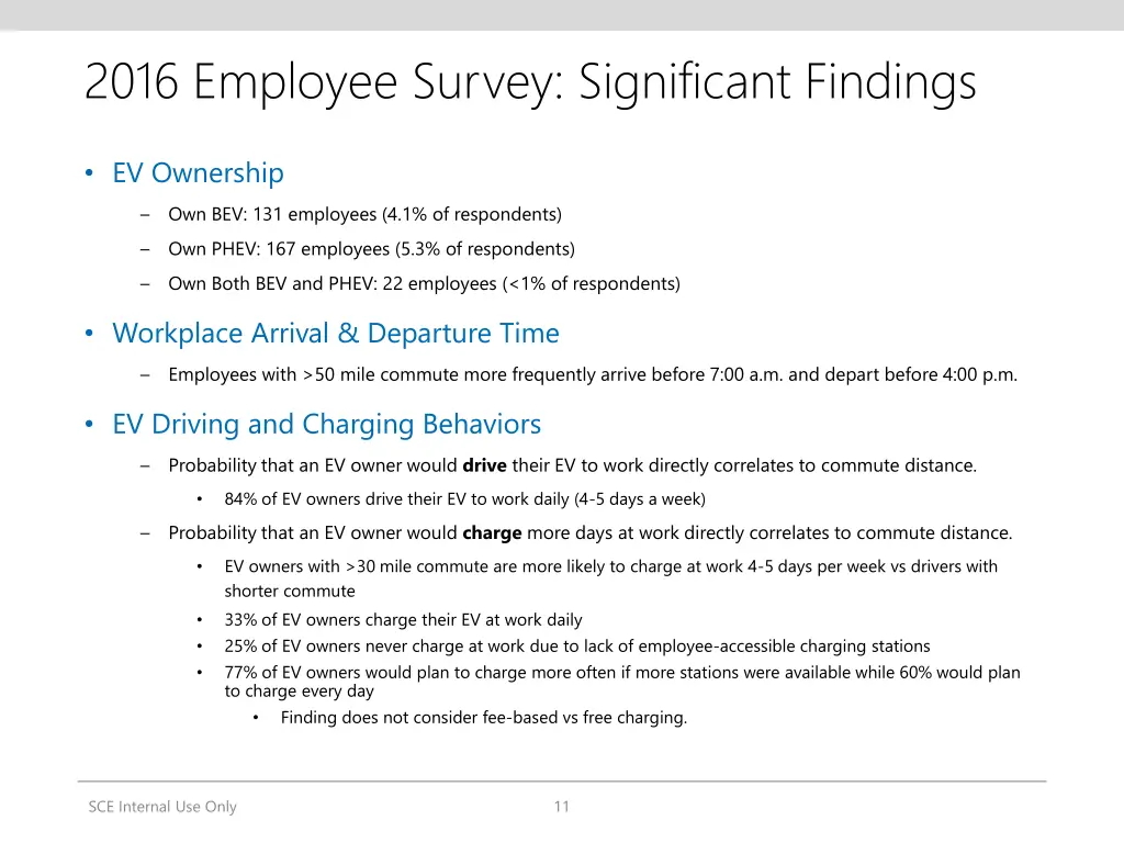 2016 employee survey significant findings