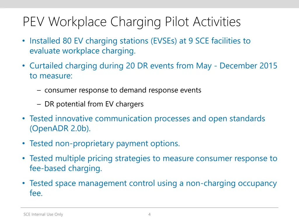 pev workplace charging pilot activities
