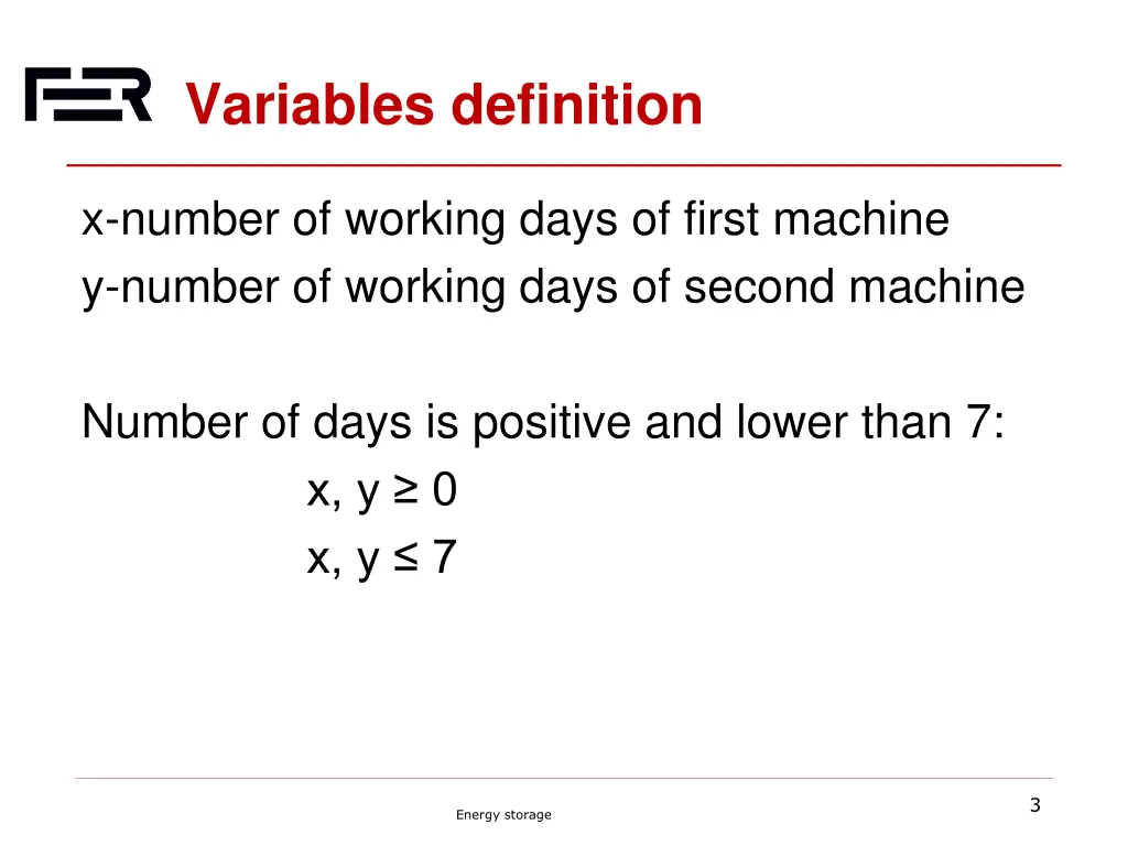 variables definition