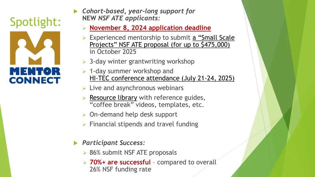 cohort based year long support