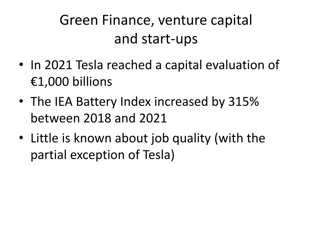 green finance venture capital and start ups