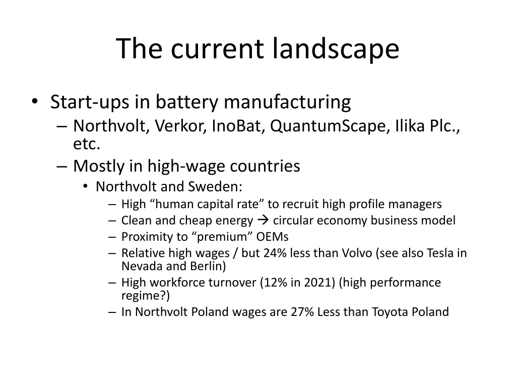 the current landscape 1