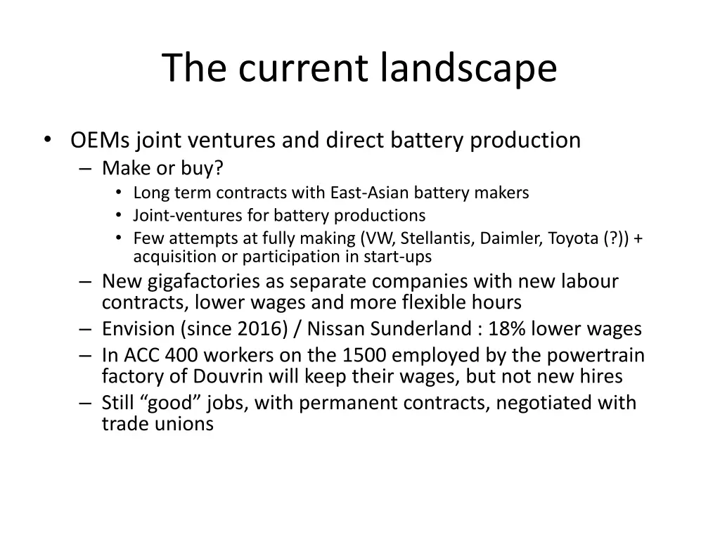 the current landscape 2