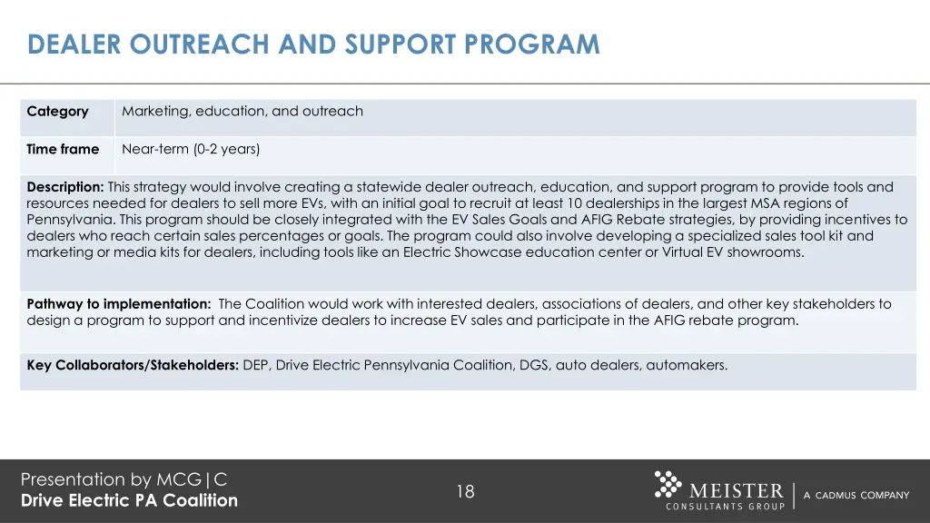 dealer outreach and support program