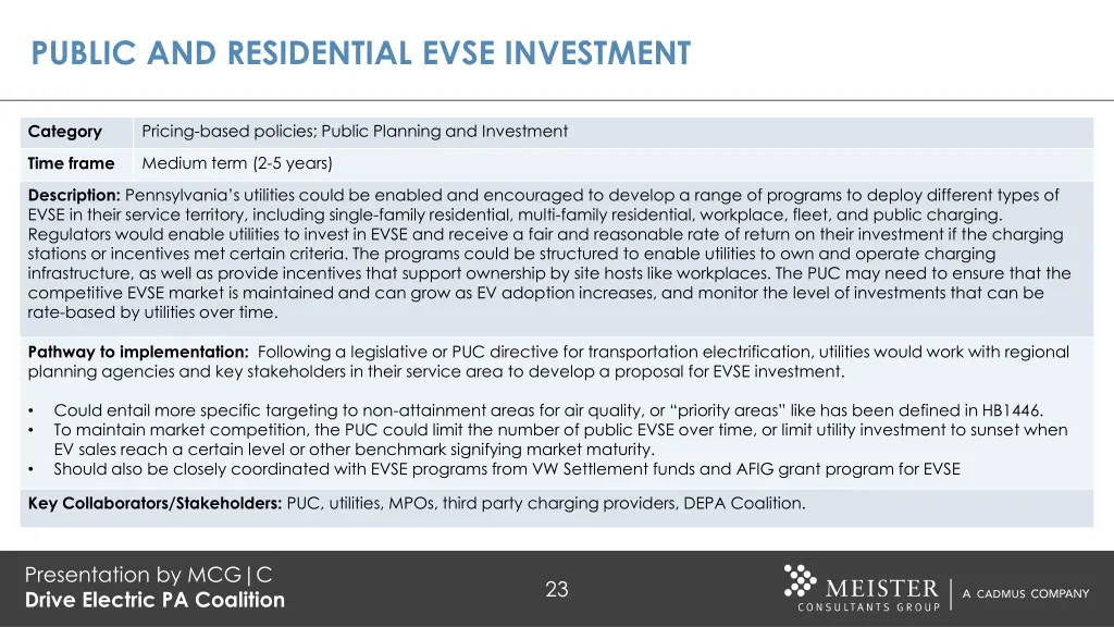 public and residential evse investment