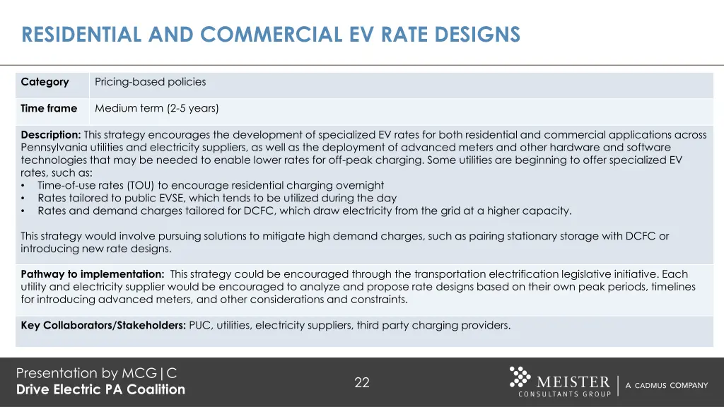 residential and commercial ev rate designs