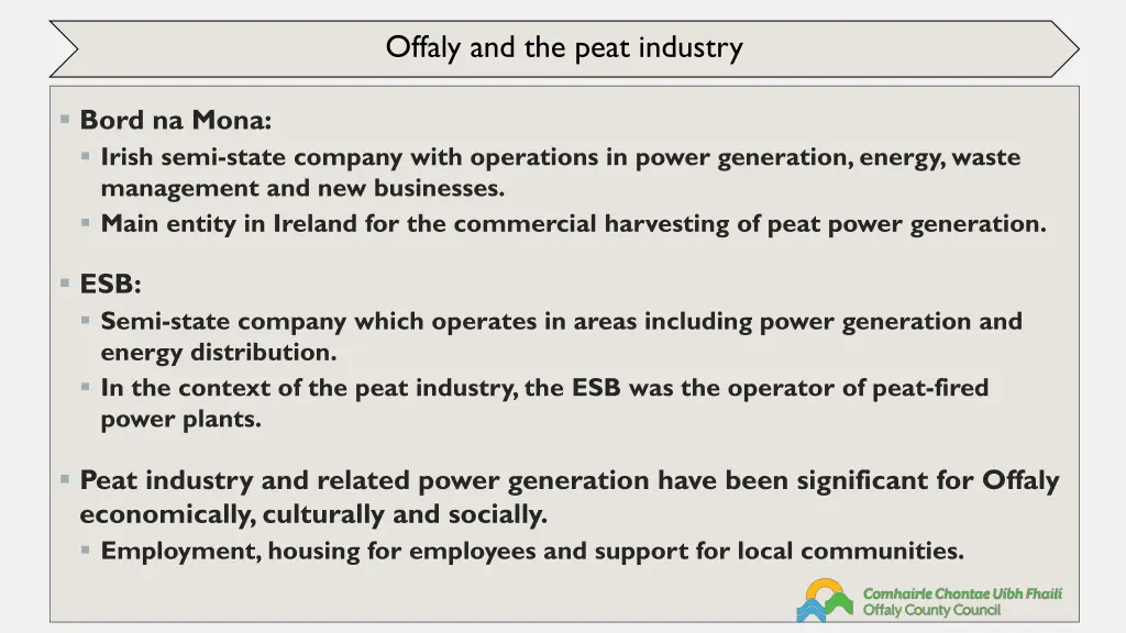 offaly and the peat industry