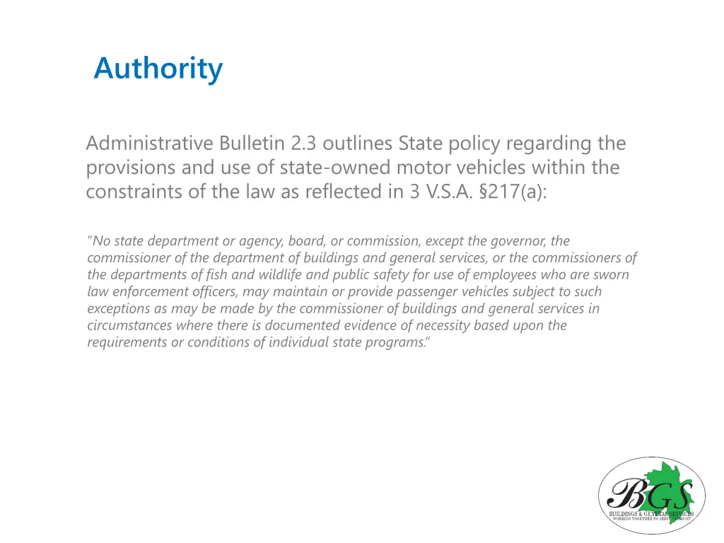 authority