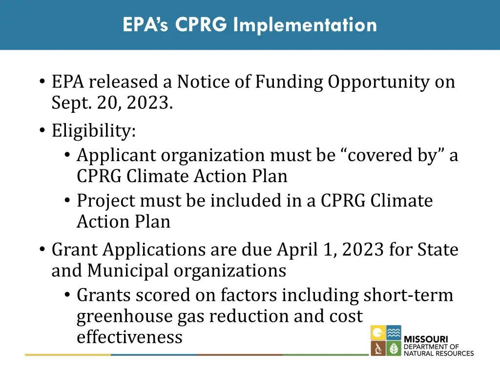 epa s cprg implementation