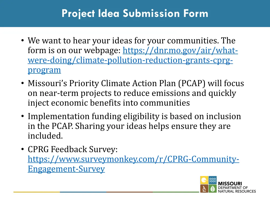project idea submission form