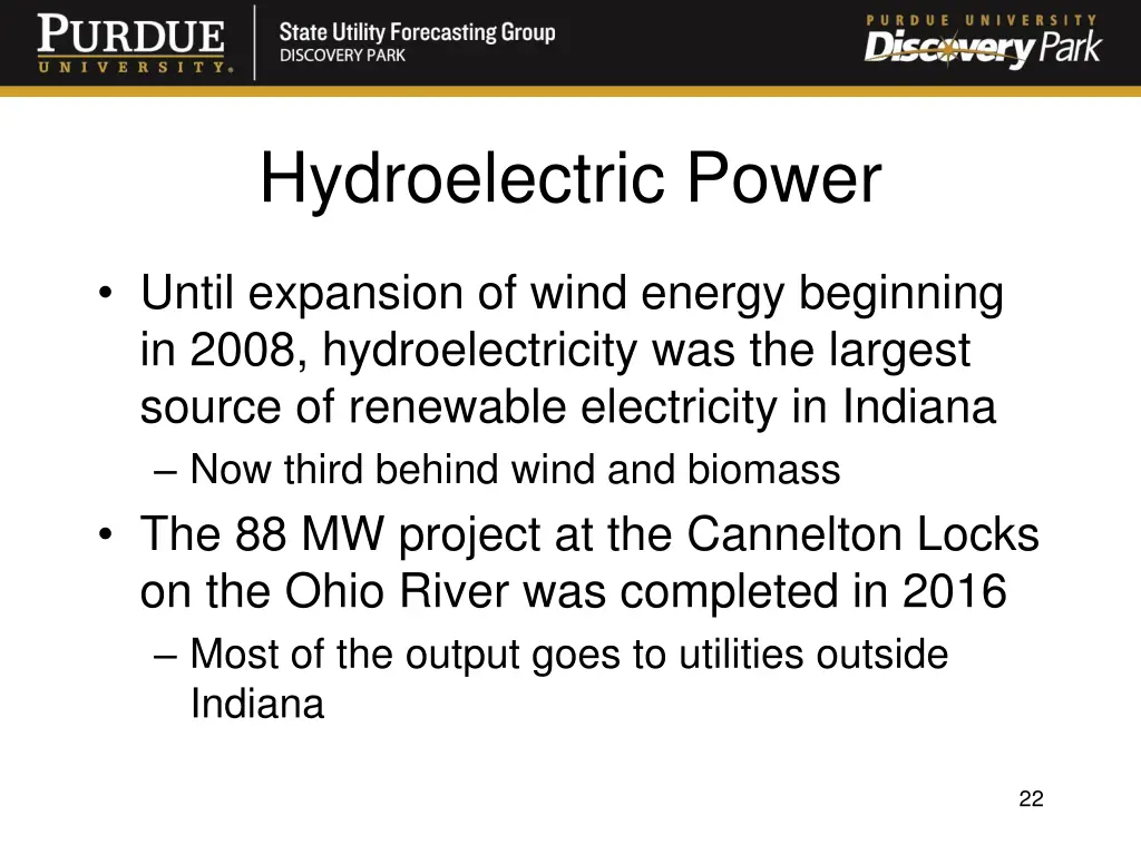 hydroelectric power
