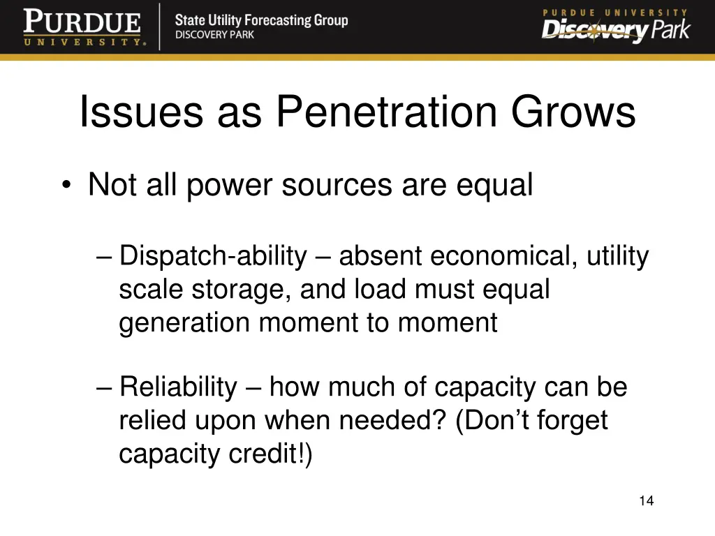 issues as penetration grows