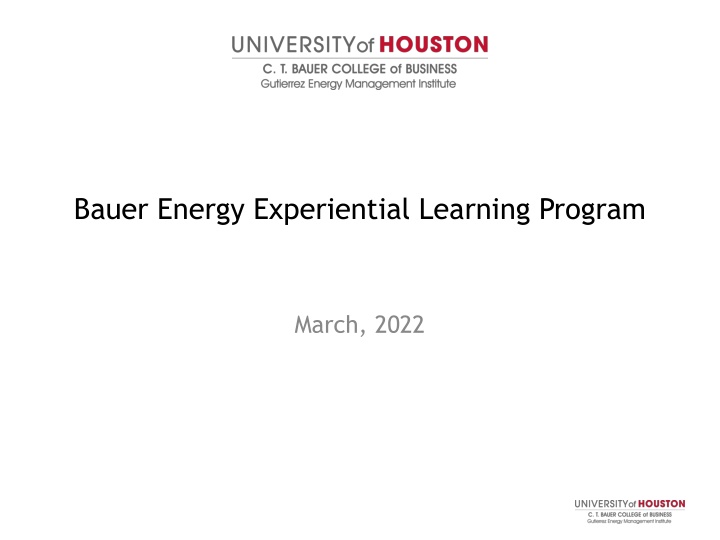 bauer energy experiential learning program