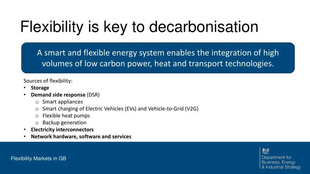 flexibility is key to decarbonisation