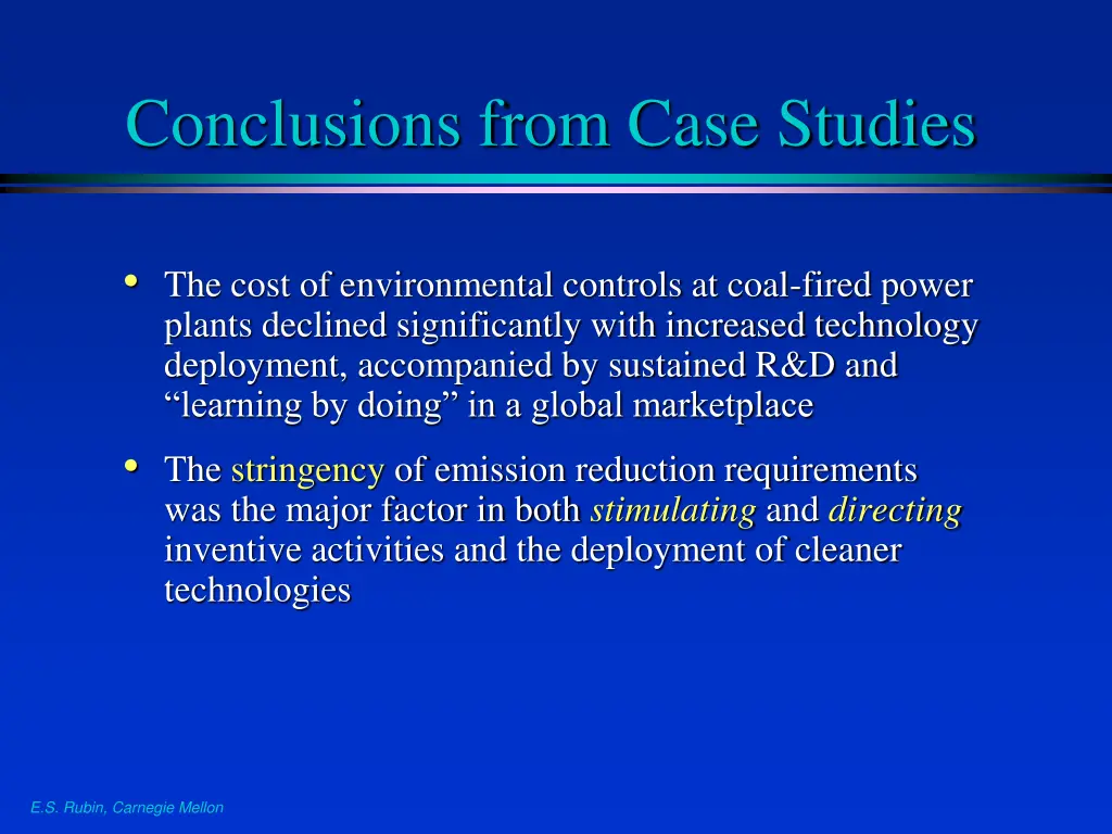 conclusions from case studies