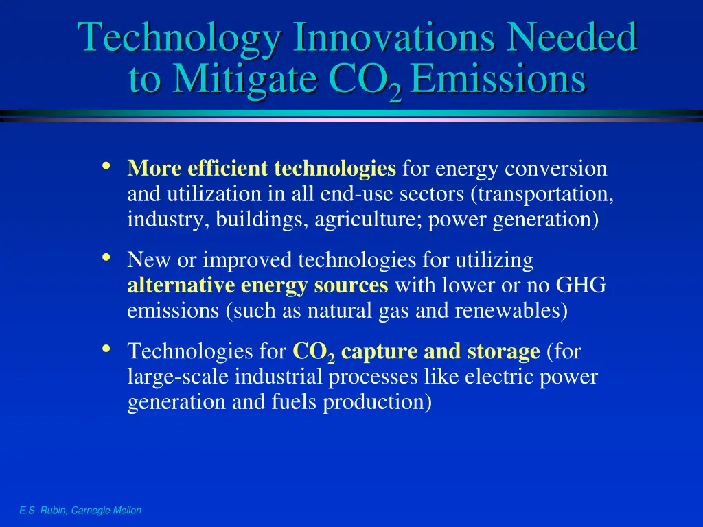 technology innovations needed to mitigate