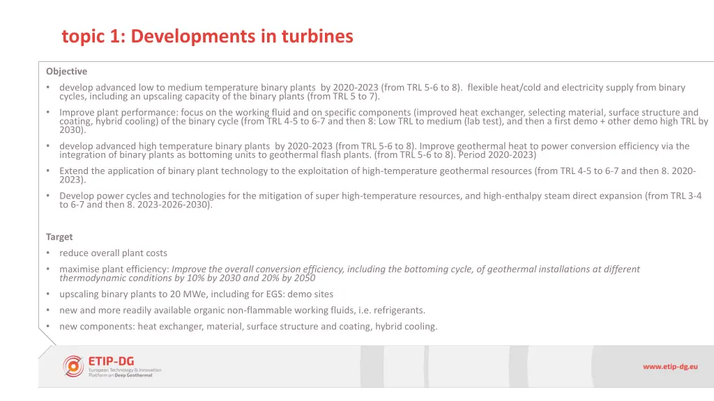 topic 1 developments in turbines