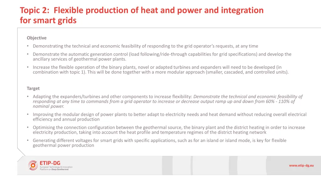 topic 2 flexible production of heat and power