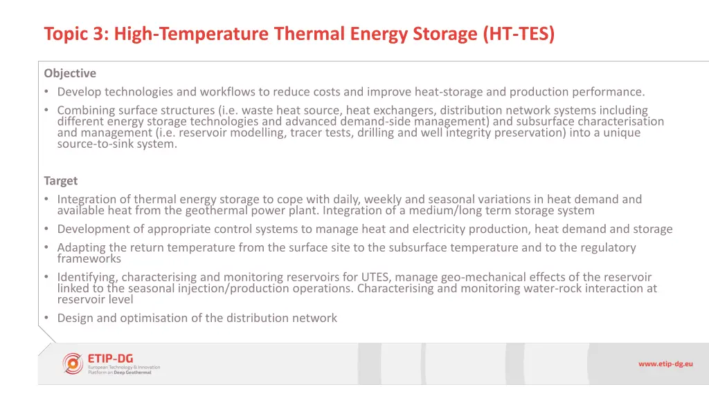 topic 3 high temperature thermal energy storage