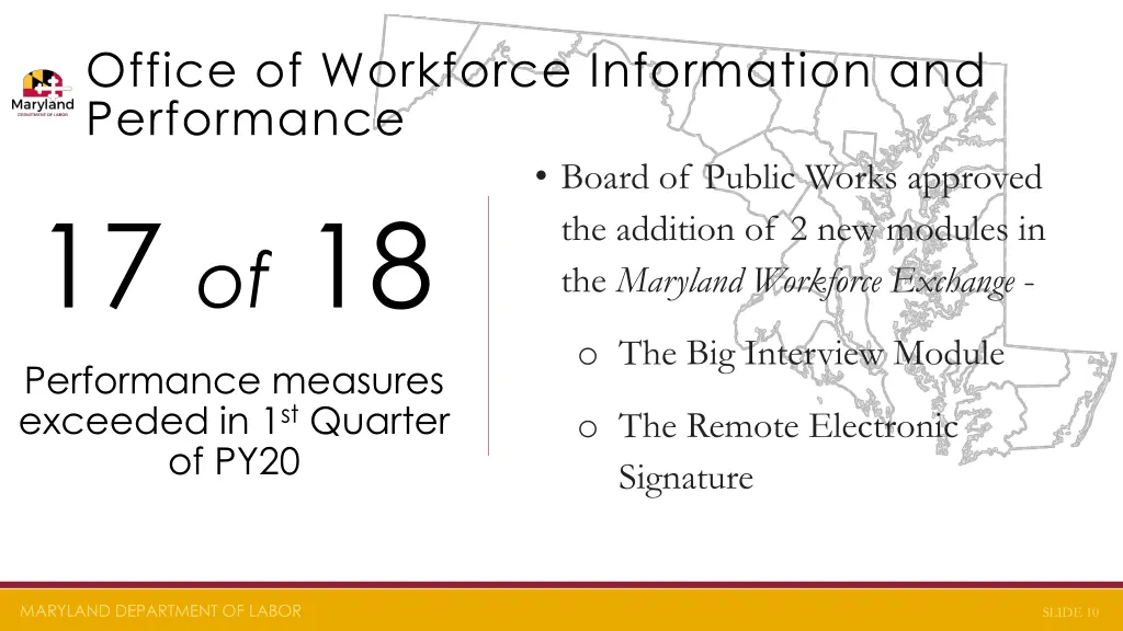 office of workforce information and performance