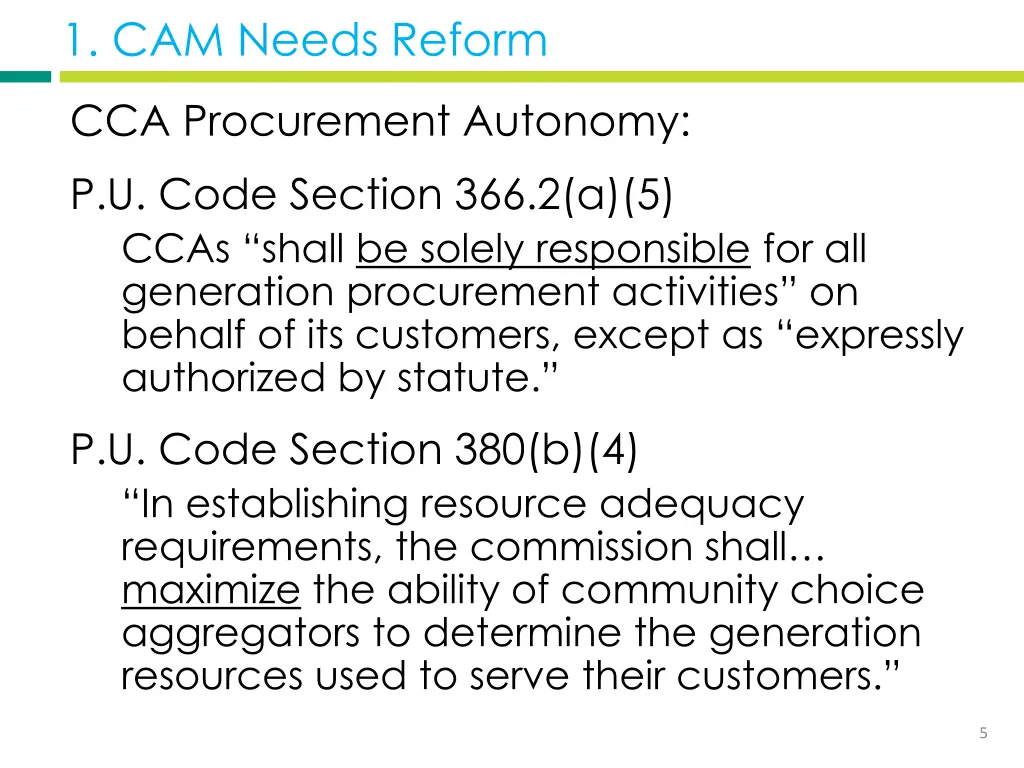 1 cam needs reform 2