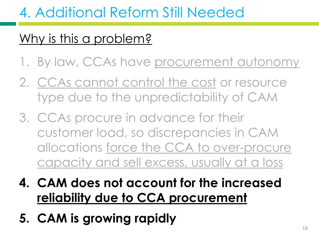 4 additional reform still needed