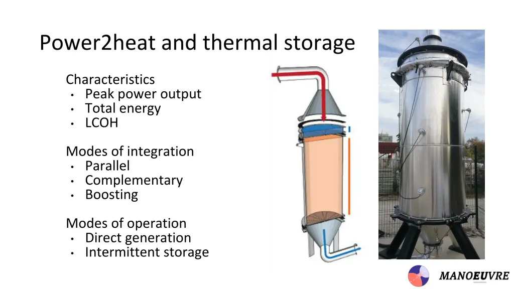 power2heat and thermal storage