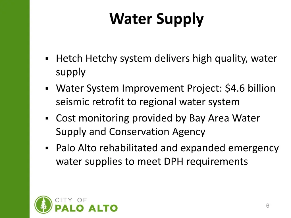 water supply