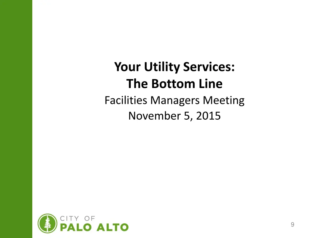 your utility services the bottom line facilities 1
