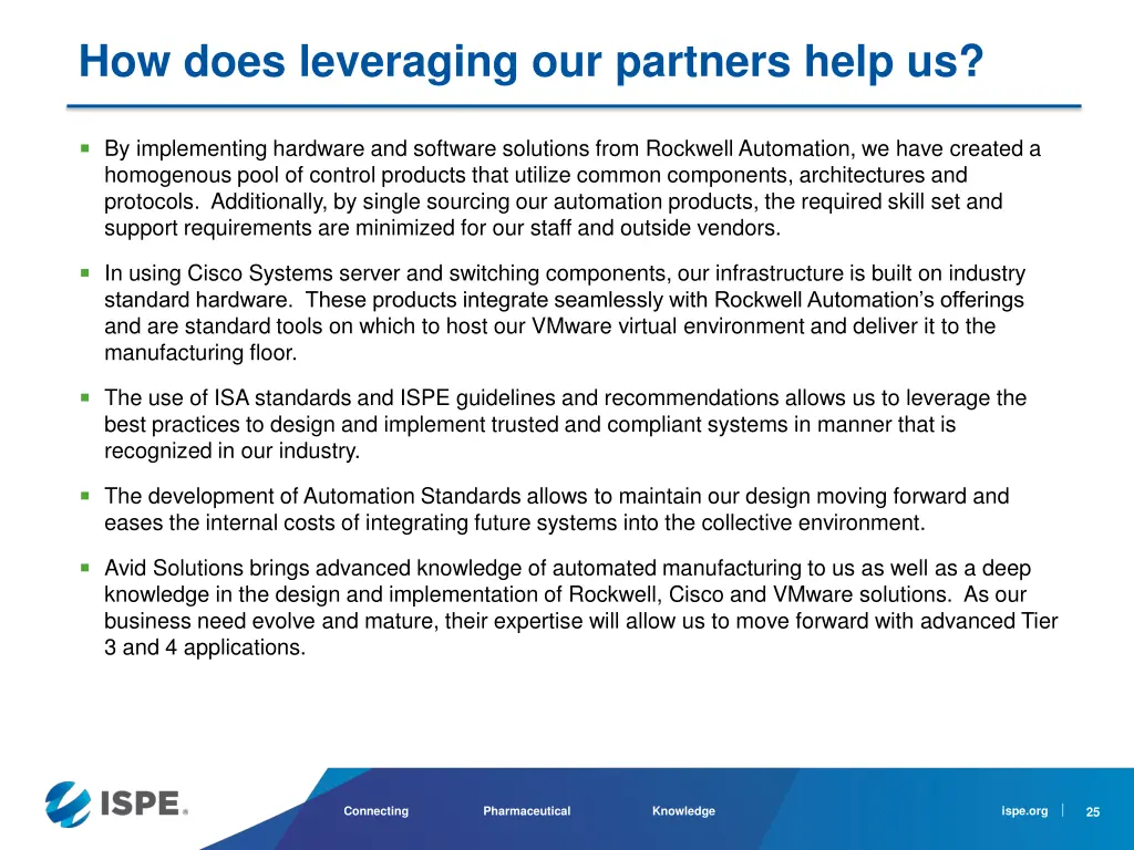 how does leveraging our partners help us