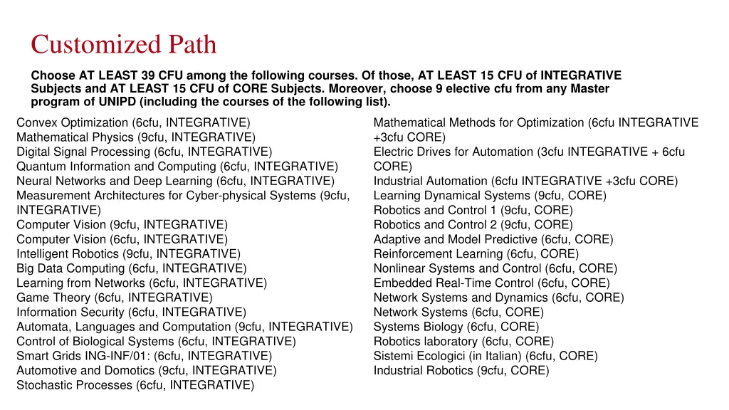 customized path